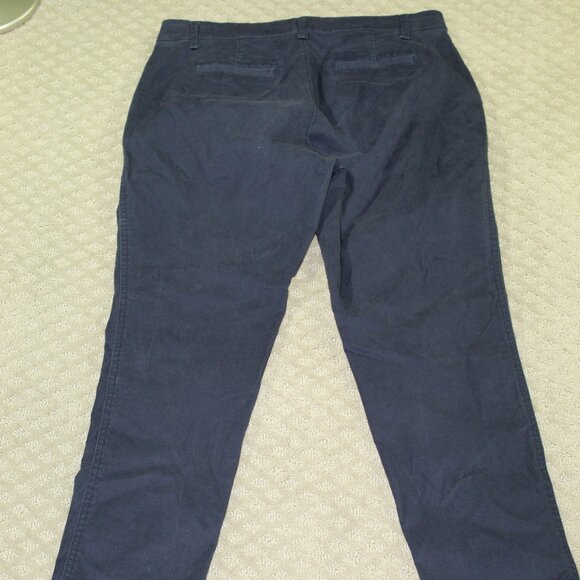 Gap Women's Size 10 Girlfriend Khaki Navy Blue Chino Pants - Picture 2 of 7